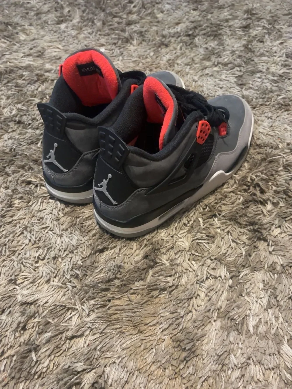 Jordan Men’s Sneakers - Grey with Red Accents